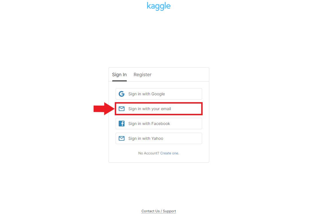 kaggle-select-sign-in-method