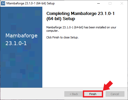 mambaforge-windows-installer-window-finish-setup